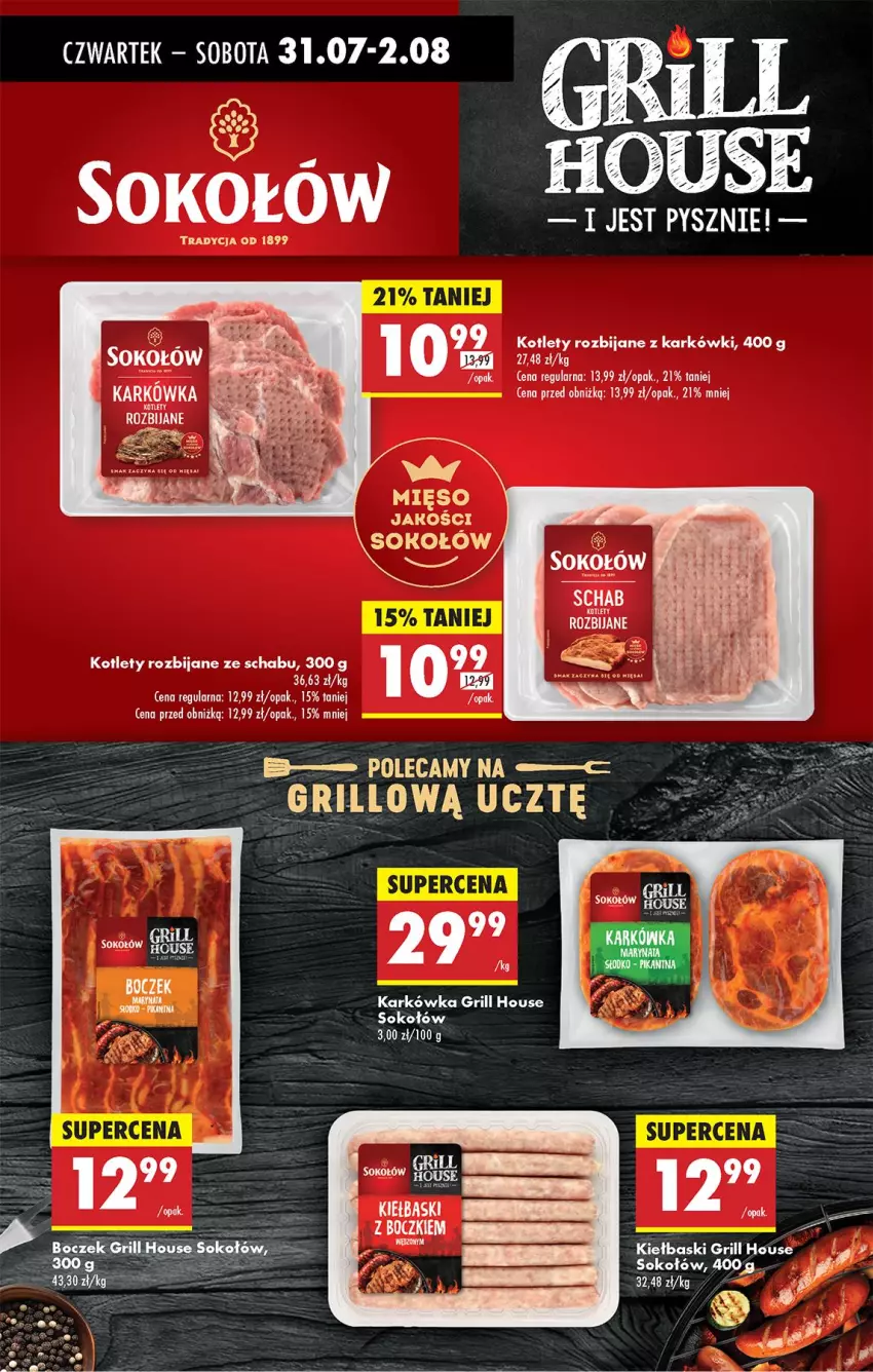 Gazetka promocyjna Biedronka - Od Czwartku - ważna 31.07 do 06.08.2025 - strona 43 - produkty: Fa, Grill, Kotlet, LG, Mięso, Sok, Sokołów