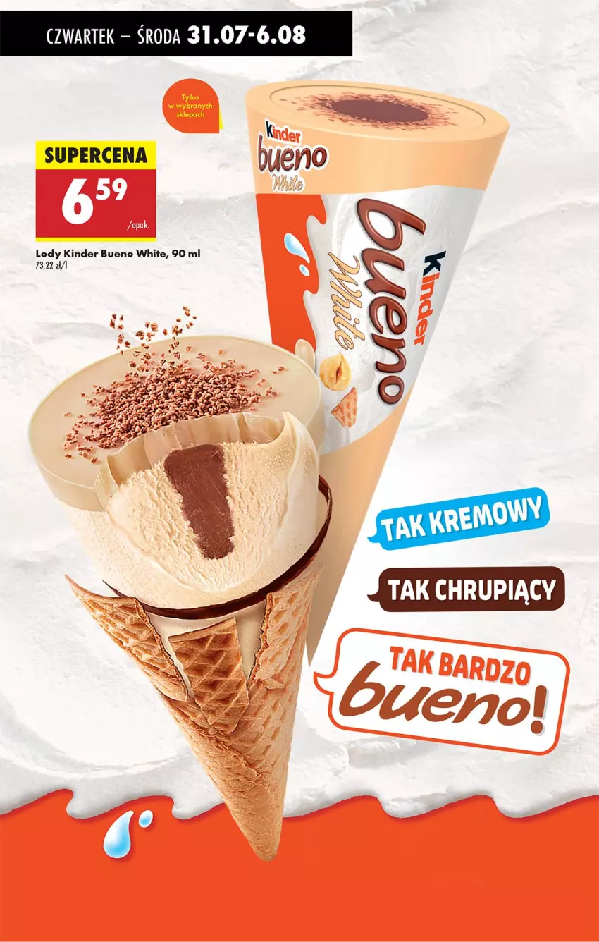 Gazetka promocyjna Biedronka - Od Czwartku - ważna 31.07 do 06.08.2025 - strona 62 - produkty: Kinder, Kinder Bueno, Lody