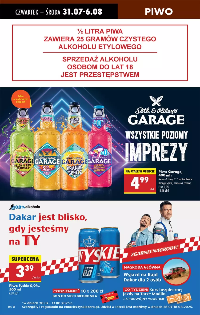 Gazetka promocyjna Biedronka - Od Czwartku - ważna 31.07 do 06.08.2025 - strona 68 - produkty: Fa, Gra, K2, Melon, Piwa, Tyskie