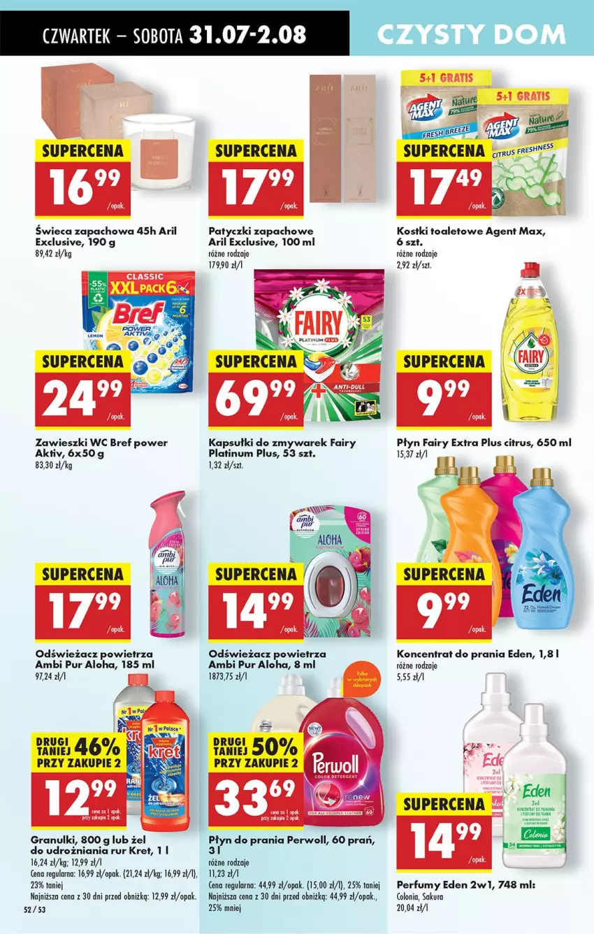 Gazetka promocyjna Biedronka - Od Czwartku - ważna 31.07 do 06.08.2025 - strona 70 - produkty: Ambi Pur, Bref, Fa, Fairy, Gra, HP, Kret, Perfum, Perwoll, Płyn do prania, Pur, Zawieszki