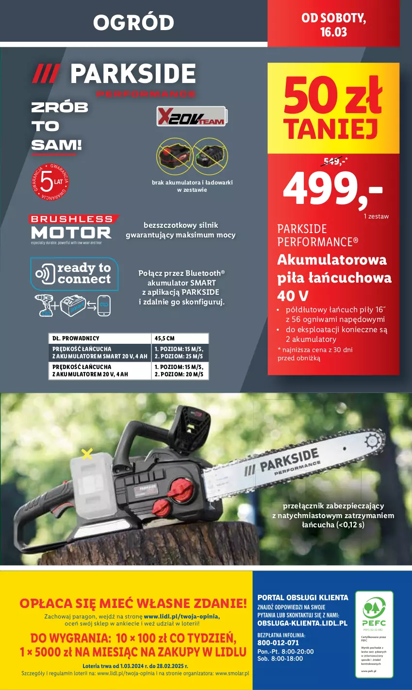 Gazetka promocyjna Lidl - GAZETKA - ważna 11.03 do 16.03.2024 - strona 45 - produkty: Akumulator, Ogród, Parkside, Piec
