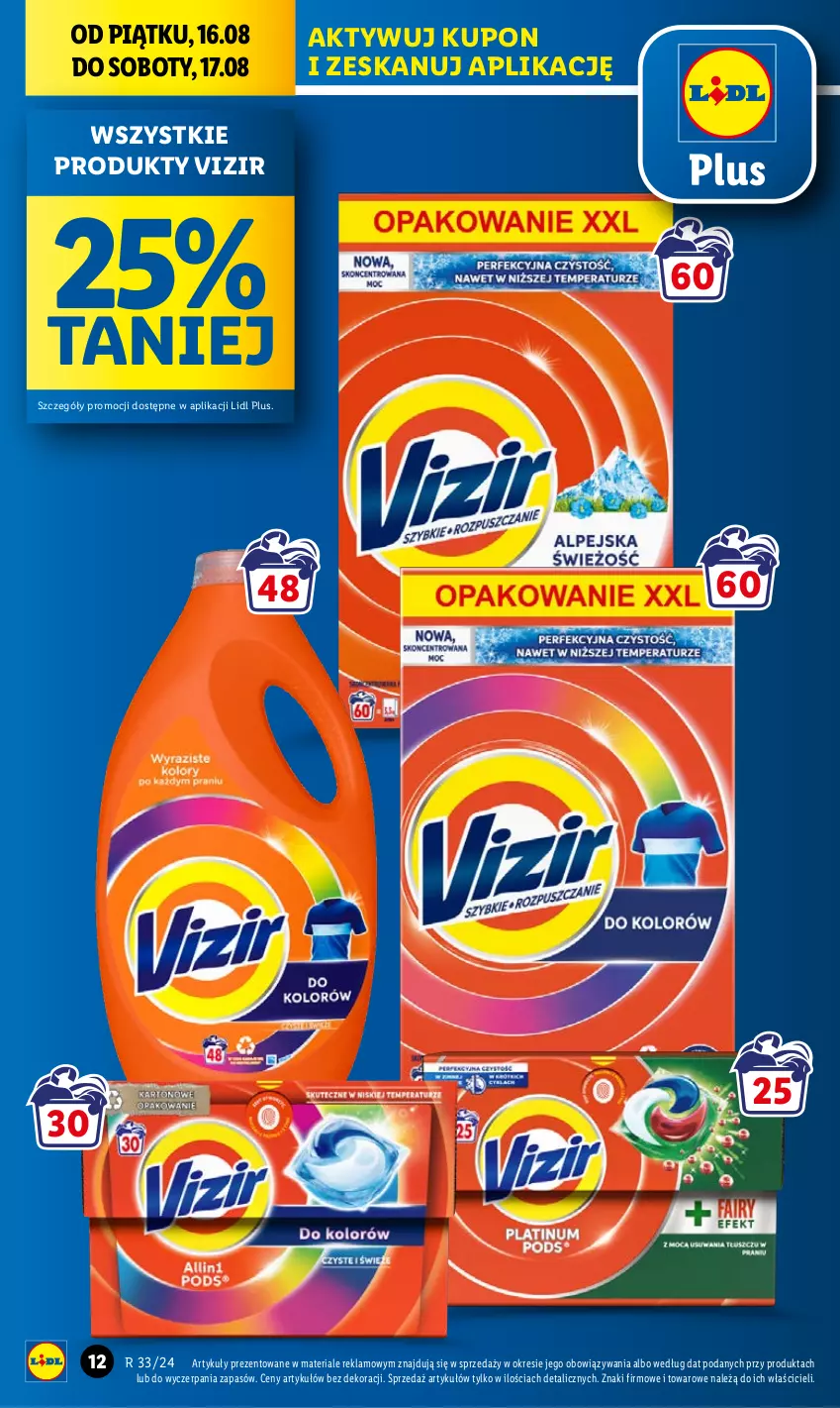 Gazetka promocyjna Lidl - GAZETKA - ważna 16.08 do 17.08.2024 - strona 12 - produkty: Vizir