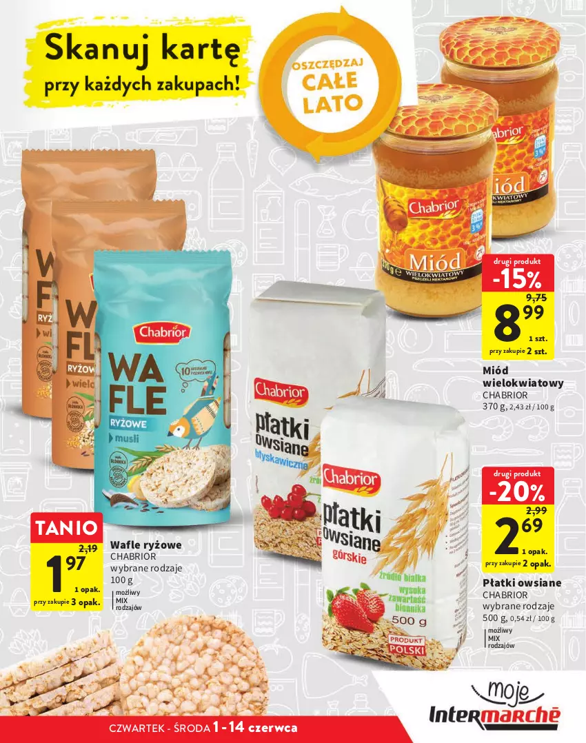 Gazetka promocyjna Intermarche - katalog - ważna 01.06 do 14.06.2023 - strona 11 - produkty: Chabrior, Miód, Płatki owsiane, Ryż, Wafle