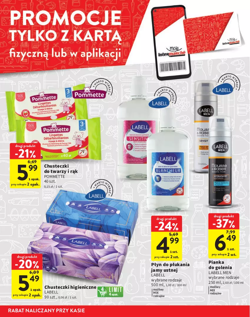 Gazetka promocyjna Intermarche - katalog - ważna 01.06 do 14.06.2023 - strona 18 - produkty: Bell, Chusteczki, Pianka do golenia, Płyn do płukania, Płyn do płukania jamy ustnej