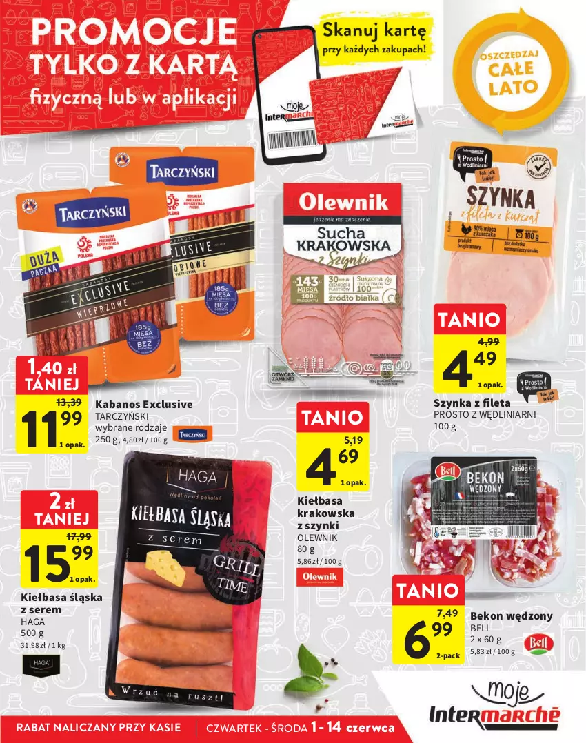 Gazetka promocyjna Intermarche - katalog - ważna 01.06 do 14.06.2023 - strona 3 - produkty: Beko, Bell, Kabanos, Kiełbasa, Kiełbasa krakowska, Kiełbasa śląska, Olewnik, Ser, Szynka, Tarczyński