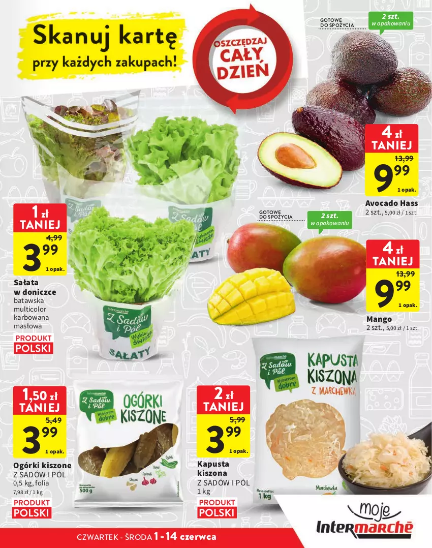 Gazetka promocyjna Intermarche - katalog - ważna 01.06 do 14.06.2023 - strona 9 - produkty: Avocado, Mango, Masło, Sałat