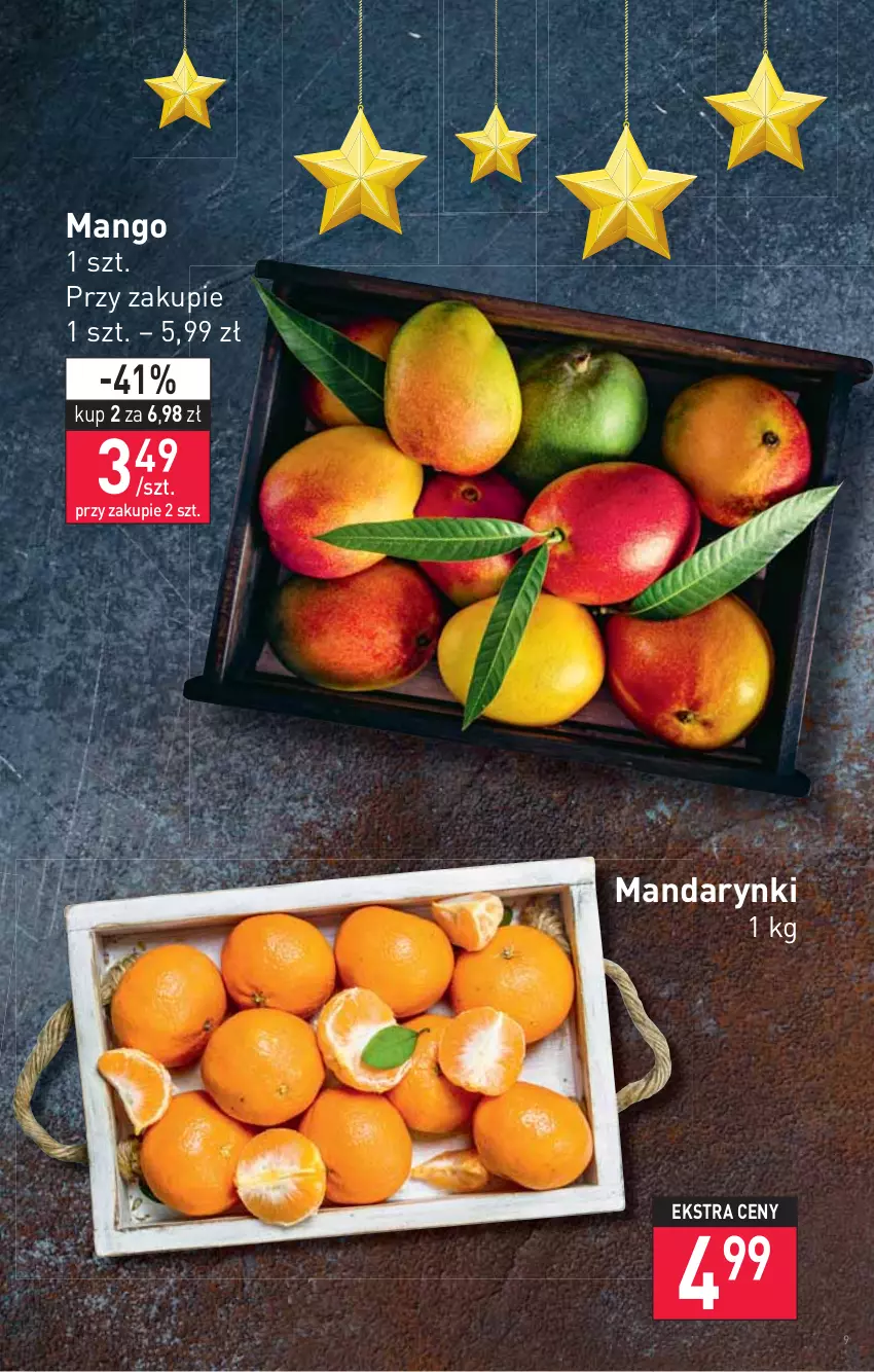 Gazetka promocyjna Stokrotka - Supermarket - ważna 25.11 do 01.12.2021 - strona 9 - produkty: Mandarynki, Mango