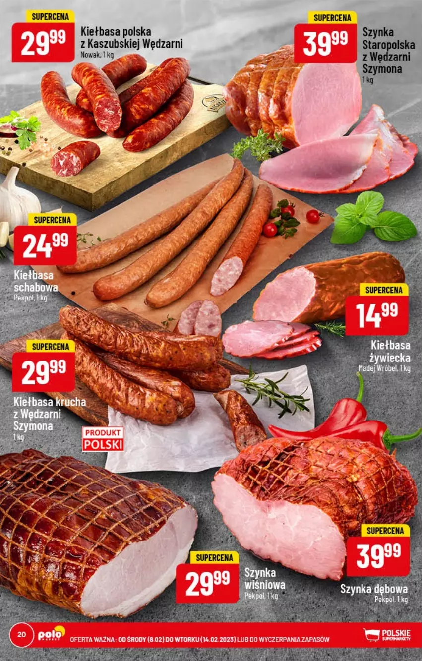 Gazetka promocyjna PoloMarket - Gazetka pomocyjna - ważna 08.02 do 14.02.2023 - strona 20 - produkty: Kiełbasa, Madej Wróbel, NOWAK