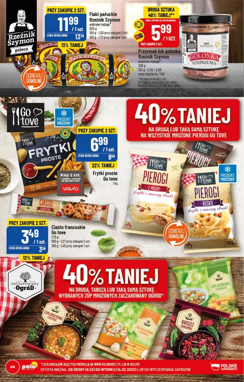 Gazetka promocyjna PoloMarket - Gazetka pomocyjna - ważna 08.02 do 14.02.2023 - strona 44 - produkty: Ciasto francuskie, Flaki, Frytki