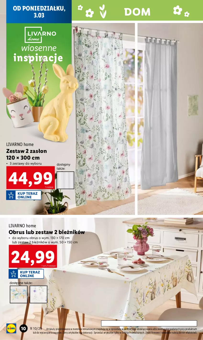 Gazetka promocyjna Lidl - GAZETKA - ważna 03.03 do 08.03.2025 - strona 10 - produkty: Bieżnik, Ivar, Obrus