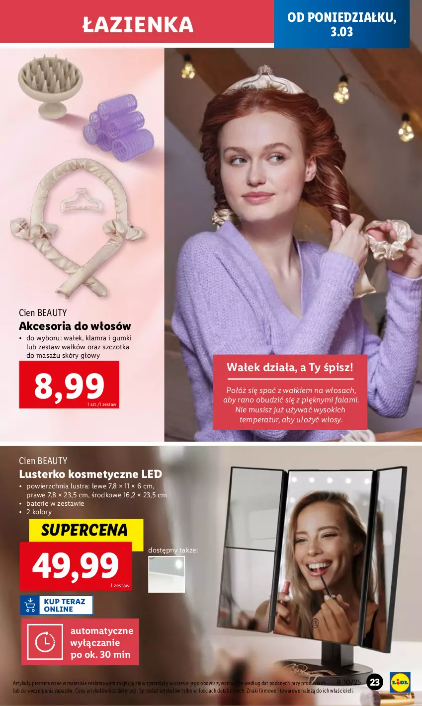 Gazetka promocyjna Lidl - GAZETKA - ważna 03.03 do 08.03.2025 - strona 23 - produkty: Fa, Lusterko kosmetyczne, Mus, Sok, Szczotka, Wałek