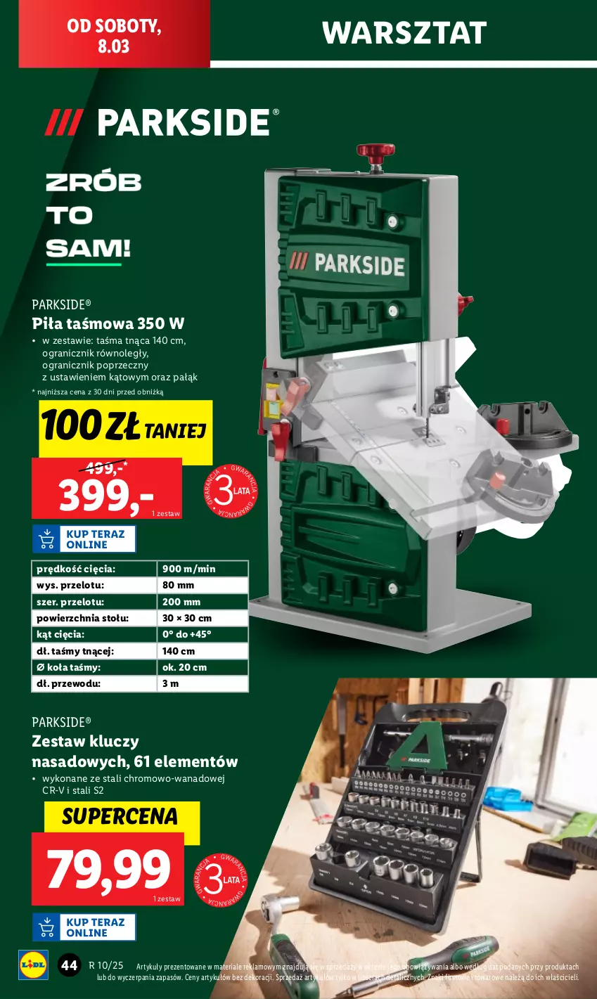 Gazetka promocyjna Lidl - GAZETKA - ważna 03.03 do 08.03.2025 - strona 50 - produkty: Gra, Moda, Parkside, Zestaw kluczy, Zestaw kluczy nasadowych