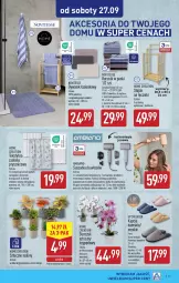 Gazetka promocyjna Aldi - Artykuły przemysłowe i tekstylia - Gazetka - ważna od 27.09 do 27.09.2025 - strona 11 - produkty: Piec, Ręcznik kąpielowy, Sok, Kapcie, Dywanik łazienkowy, Dywanik, Stojak, Zasłona, Wełna, Storczyk, Ręcznik, Suszarka, Zasłona prysznicowa, Dywan, Fa