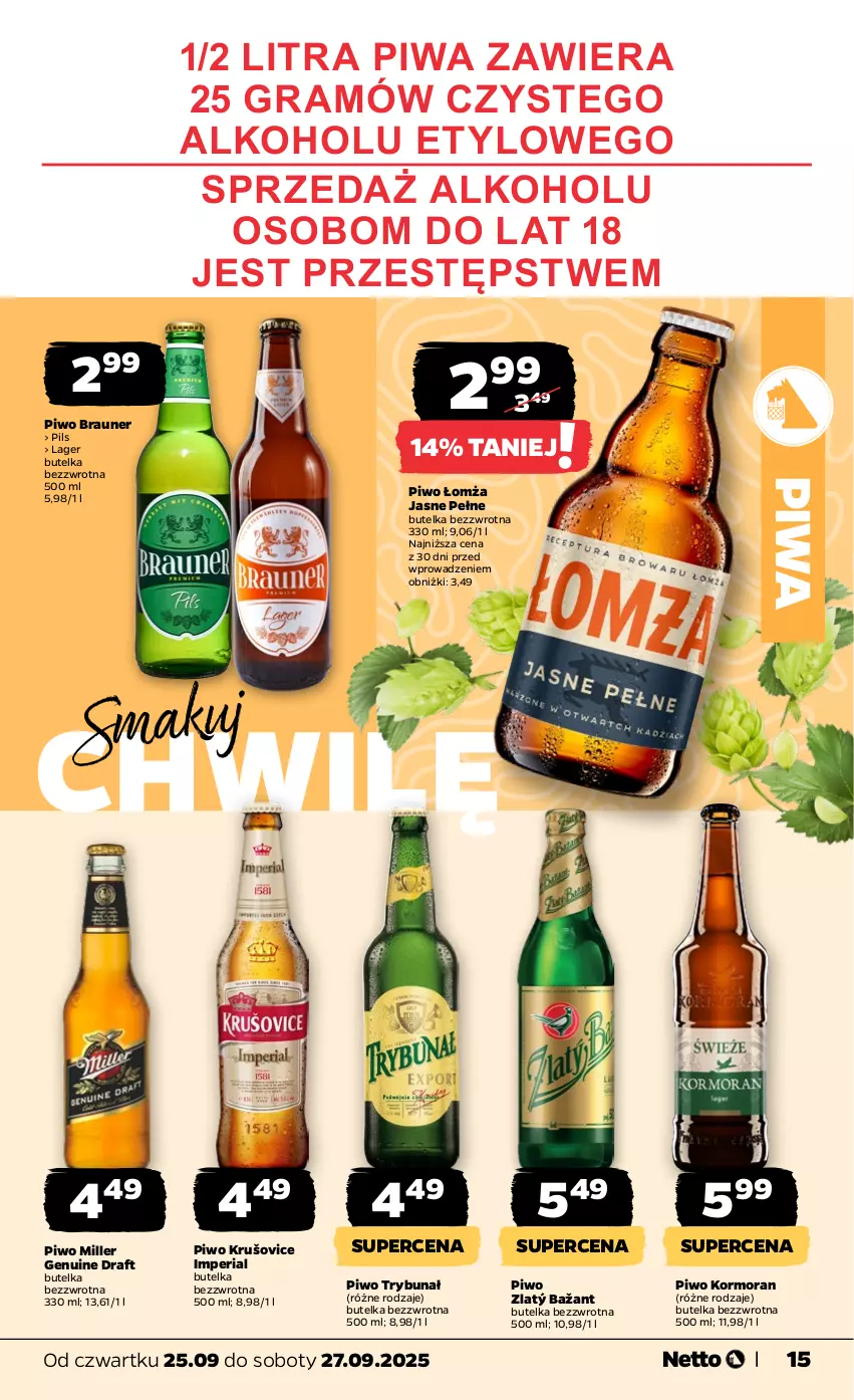 Gazetka promocyjna Netto - Od Czwartku - ważna 25.09 do 27.09.2025 - strona 15 - produkty: Braun, Gra, Piwa, Piwo