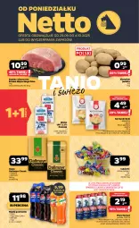 Gazetka promocyjna Netto - Od Poniedziałku - Gazetka - ważna od 04.10 do 04.10.2025 - strona 1 - produkty: Piwa, Piwo, Maasdam, Ser, Gra, Szynka wieprzowa, Cukier, Dallmayr, Mirinda, Kawa, Szynka, Pepsi, Edam, Napój gazowany, POLMLEK, Cukierki, Harnaś, Napój, Mleko