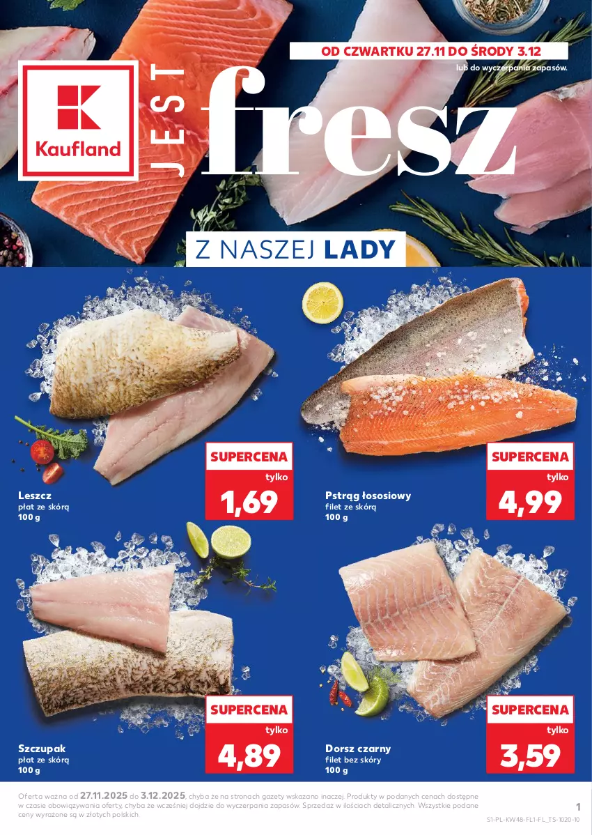 Gazetka promocyjna Kaufland - Kaufland - ważna 27.11 do 03.12.2025 - strona 1 - produkty: Dorsz, Pstrąg, Pstrąg łososiowy, Sos, Zupa