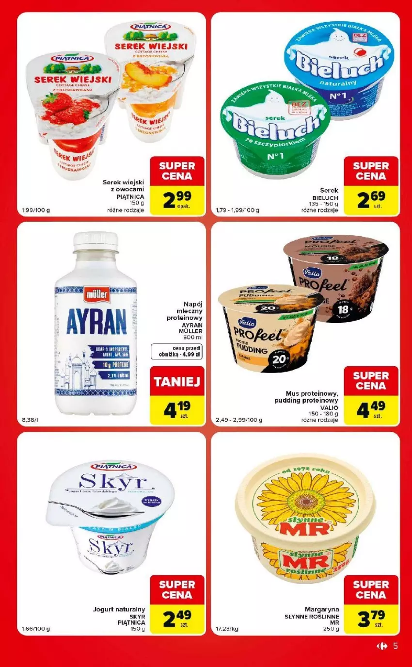 Gazetka promocyjna Carrefour - Gazetka Carrefour Market w SUMIE ekspresowe zakupy - ważna 04.07 do 10.08.2026 - strona 5 - produkty: Bieluch, Fa, Mus, Napój, Napój mleczny, Piątnica, Pudding, Ser, Serek, Serek wiejski, Słynne