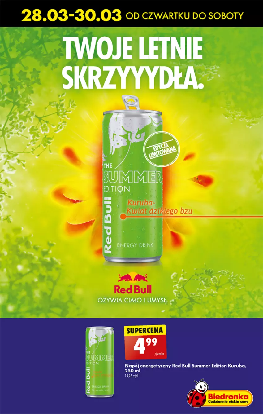 Gazetka promocyjna Biedronka - Od czwartku - ważna 28.03 do 03.04.2024 - strona 49 - produkty: Napój, Napój energetyczny, Red Bull