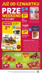 Gazetka promocyjna Aldi - Gazetka - ważna od 12.12 do 12.12.2021 - strona 25 - produkty: Mandarynki, Karmazyn wędzony, Miętus, Karp, Ryby i owoce morza, Tera, Owoce morza, Owoce, Pomidory