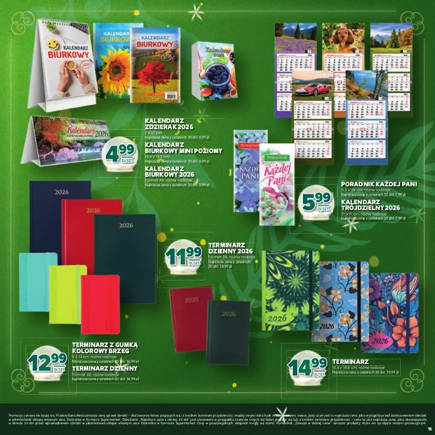 Gazetka promocyjna Stokrotka - Katalog Boże Narodzenie! - ważna 11.12 do 29.12.2025 - strona 15 - produkty: Biurko, Kalendarz, Mięso, Owoce, Por, Warzywa