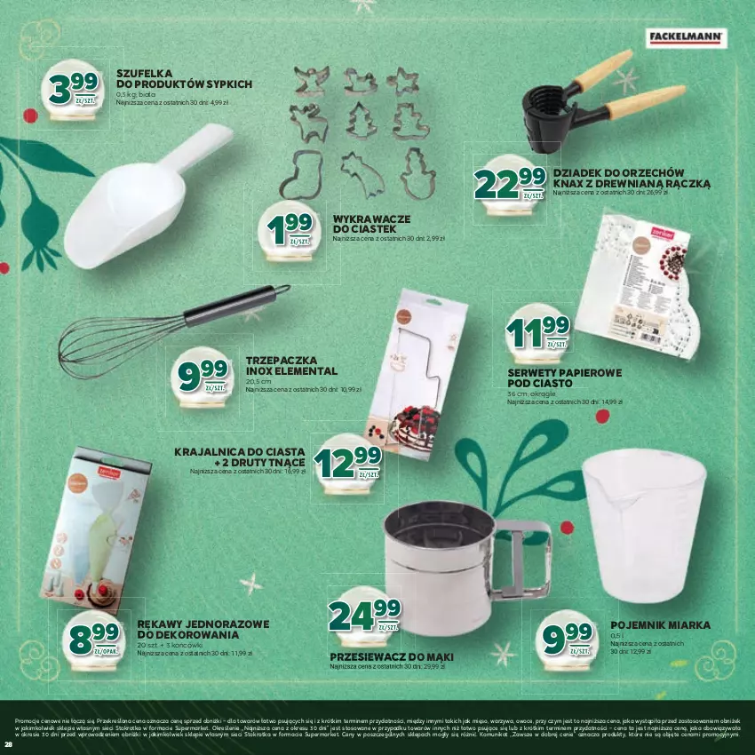 Gazetka promocyjna Stokrotka - Katalog Boże Narodzenie! - ważna 11.12 do 29.12.2025 - strona 28 - produkty: Miarka, Mięso, Owoce, Papier, Pojemnik, Ser, Stek, Szufelka, Trzepaczka, Warzywa