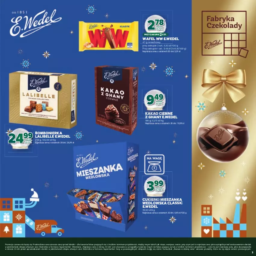 Gazetka promocyjna Stokrotka - Katalog Boże Narodzenie! - ważna 11.12 do 29.12.2025 - strona 3 - produkty: Bell, Cukier, Cukierki, Kakao, Mięso, Mieszanka wedlowska, Owoce, Warzywa