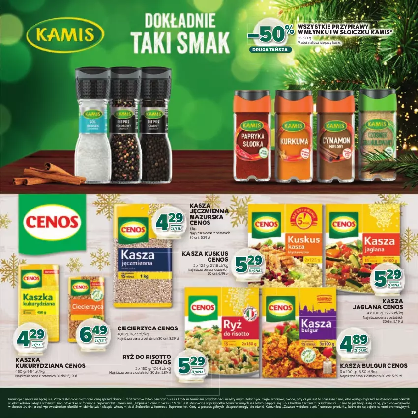 Gazetka promocyjna Stokrotka - Katalog Boże Narodzenie! - ważna 11.12 do 29.12.2025 - strona 39 - produkty: Bulgur, Cenos, Kamis, Kasza, Kasza jaglana, Kasza jęczmienna, Kuskus, LANA, LG, Mięso, Owoce, Przyprawy, Ryż, Ryż do risotto, Warzywa