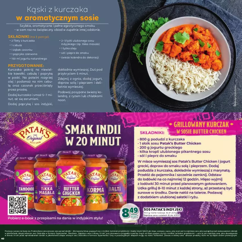 Gazetka promocyjna Stokrotka - Katalog Boże Narodzenie! - ważna 11.12 do 29.12.2025 - strona 40 - produkty: Cebula, Chleb, Czosnek, Jogurt, Kawa, Kolendra, Kurczak, Mięso, Olej, Owoce, Papryka, Papryka czerwona, Pieprz, Por, Rum, Ryż, Sól, Sos, Warzywa