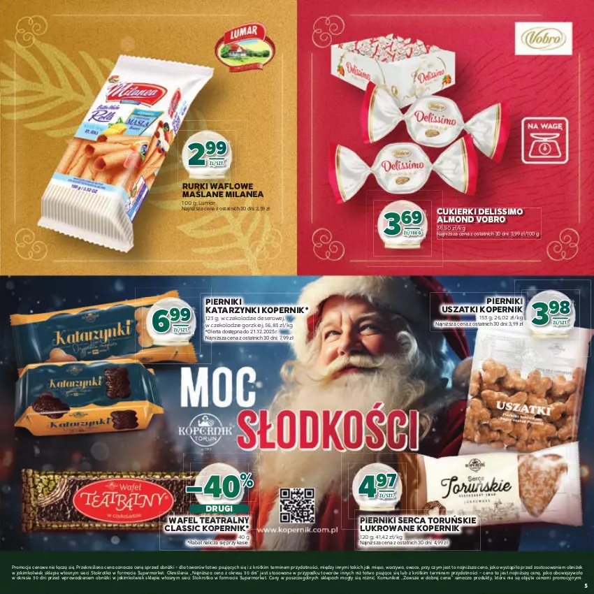 Gazetka promocyjna Stokrotka - Katalog Boże Narodzenie! - ważna 11.12 do 29.12.2025 - strona 5 - produkty: Cukier, Cukierki, Deliss, Deser, Mięso, Owoce, Piernik, Rurki, Ser, Warzywa