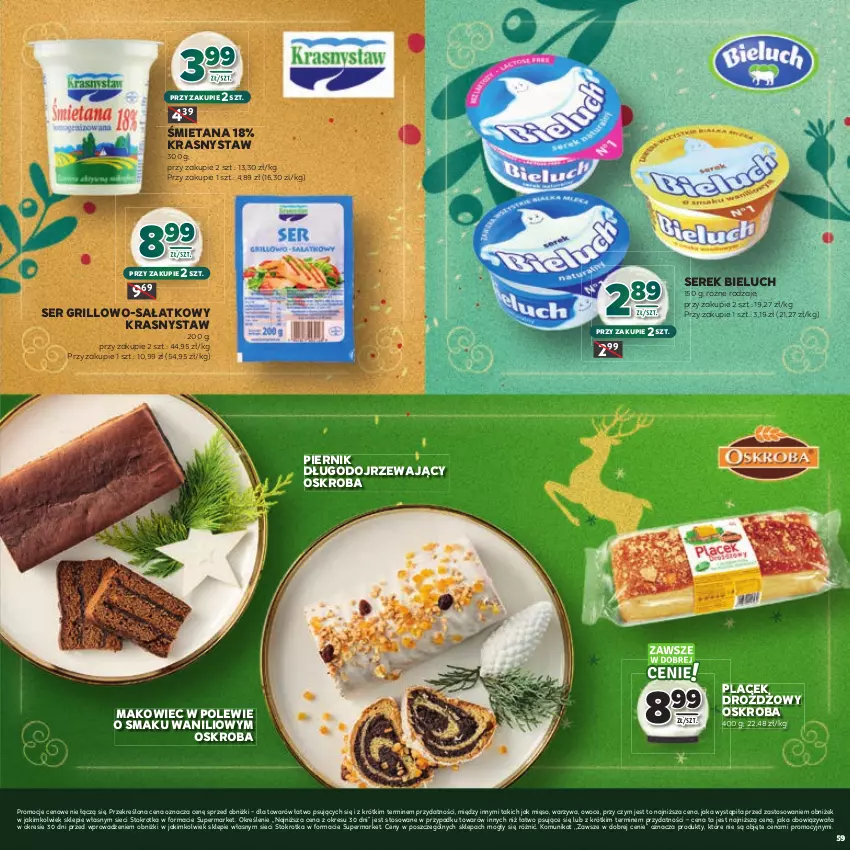 Gazetka promocyjna Stokrotka - Katalog Boże Narodzenie! - ważna 11.12 do 29.12.2025 - strona 59 - produkty: Bieluch, Grill, Makowiec, Mięso, Owoce, Piernik, Sałat, Ser, Serek, Warzywa