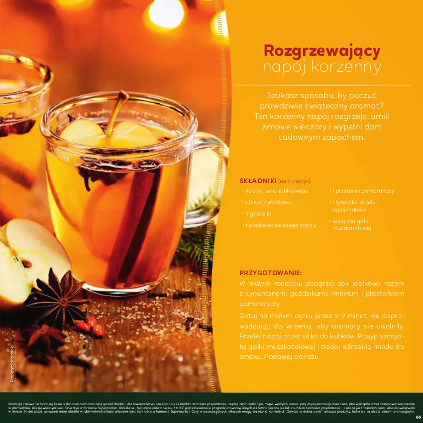 Gazetka promocyjna Stokrotka - Katalog Boże Narodzenie! - ważna 11.12 do 29.12.2025 - strona 65 - produkty: Imbir, Mięso, Mus, Napój, Owoce, Plasterki, Por, Rondel, Sitko, Sok, Sok jabłkowy, Warzywa