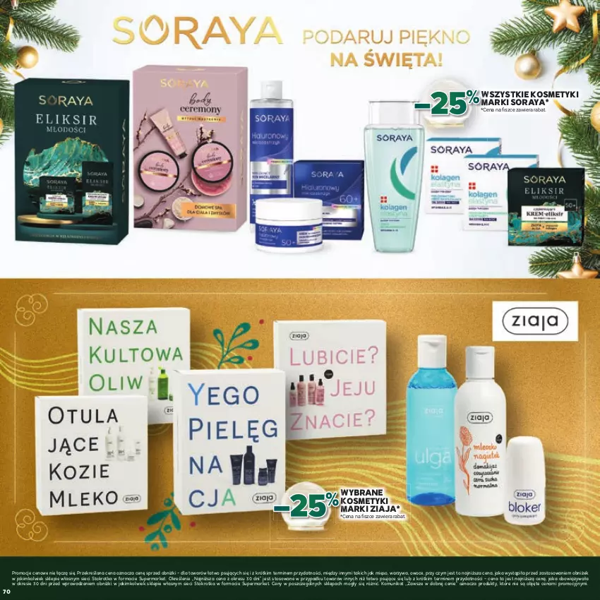 Gazetka promocyjna Stokrotka - Katalog Boże Narodzenie! - ważna 11.12 do 29.12.2025 - strona 70 - produkty: Mięso, Owoce, Warzywa, Ziaja