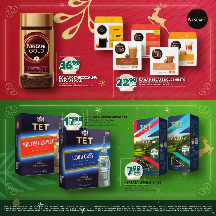 Gazetka promocyjna Stokrotka - Katalog Boże Narodzenie! - ważna 11.12 do 29.12.2025 - strona 9 - produkty: Brit, Dolce Gusto, Herbata, Kawa, Kawa rozpuszczalna, Lack, Mięso, Nescafé, Owoce, Warzywa