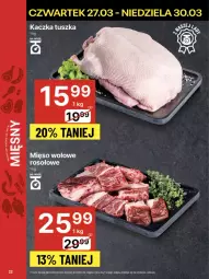Gazetka promocyjna Delikatesy Centrum - NOWA GAZETKA Delikatesy Centrum od 27 marca! 27.03-2.04.2025 - Gazetka - ważna od 02.04 do 02.04.2025 - strona 22 - produkty: Mięso wołowe, Kaczka, Tusz, Mięso