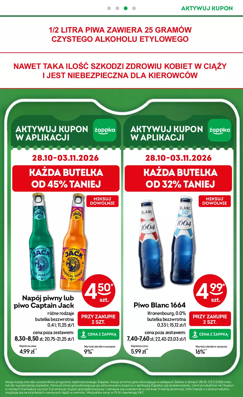 Gazetka promocyjna Żabka - gazetka-promocyjna-43-44-2026 - ważna 21.10 do 03.11.2026 - strona 32 - produkty: Captain Jack, Gra, Napój, Piec, Piwa, Piwo, Rama, Tran