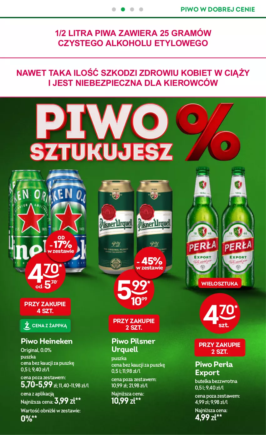 Gazetka promocyjna Żabka - gazetka-promocyjna-43-44-2026 - ważna 21.10 do 03.11.2026 - strona 39 - produkty: Gin, Gra, Heineken, Perła, Piec, Pilsner Urquell, Piwa, Piwo, Por