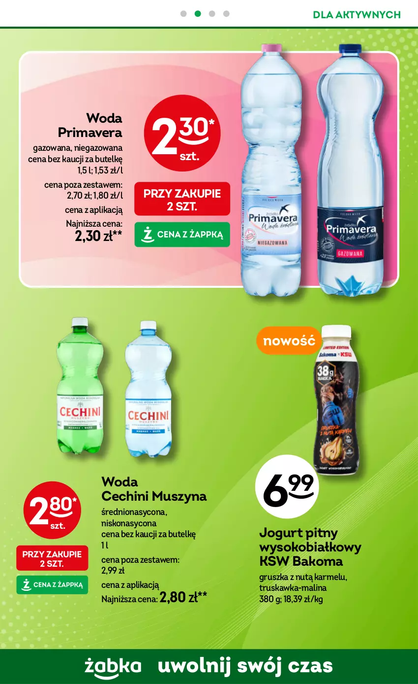 Gazetka promocyjna Żabka - gazetka-promocyjna-43-44-2026 - ważna 21.10 do 03.11.2026 - strona 57 - produkty: Bakoma, Jogurt, Jogurt pitny, Mus, Prima, Primavera, Sok, Szyna, Woda