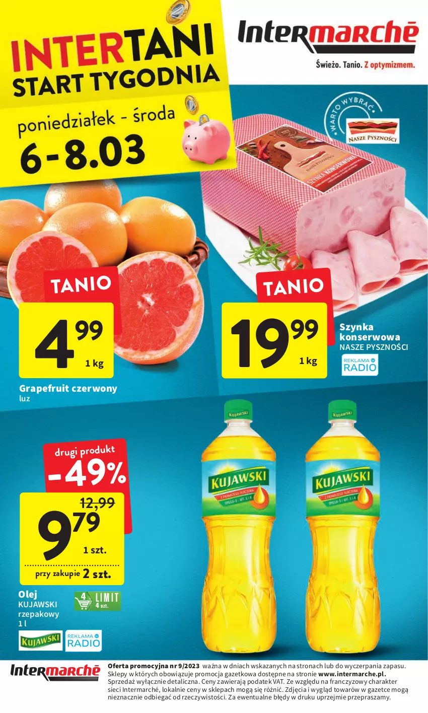 Gazetka promocyjna Intermarche - Gazetka Intermarche - ważna 02.03 do 08.03.2023 - strona 40 - produkty: Gra, Kujawski, Olej, Ser, Szynka, Szynka konserwowa