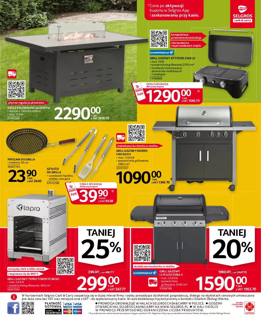 Gazetka promocyjna Selgros - Oferta przemysłowa - ważna 13.05 do 26.05.2021 - strona 3 - produkty: Gra, Grill, Grill gazowy, LG, Patelnia, Ser, Sok, Stek, Stół, Stolik, Szczypce, Widelec