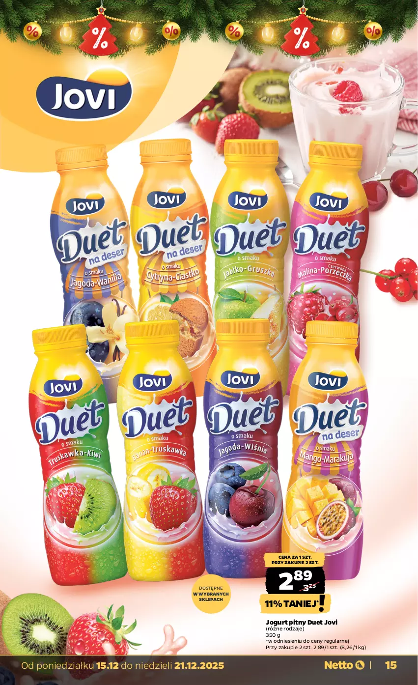 Gazetka promocyjna Netto - Od Poniedziałku - ważna 15.12 do 21.12.2025 - strona 15 - produkty: Jogurt, Jogurt pitny