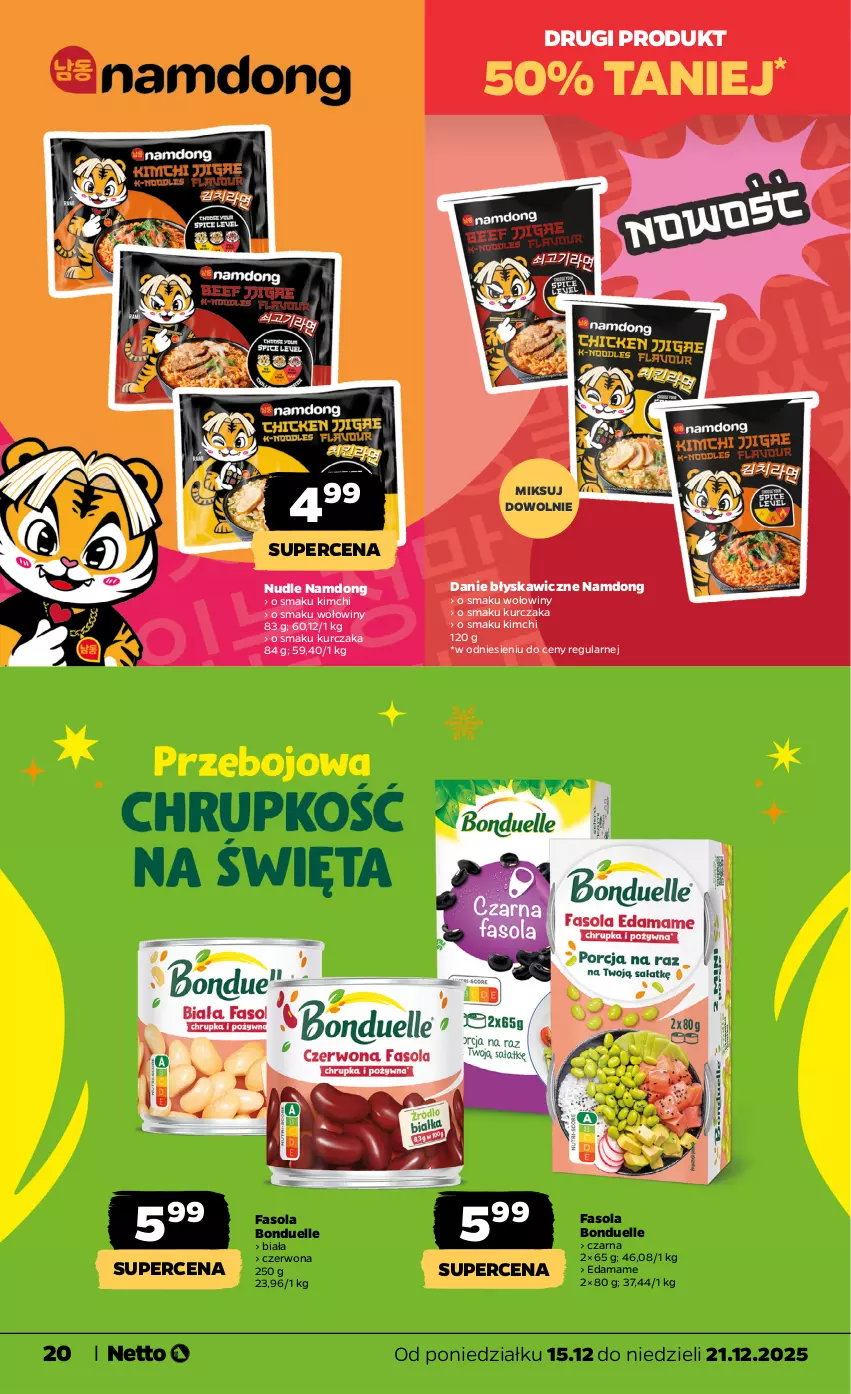 Gazetka promocyjna Netto - Od Poniedziałku - ważna 15.12 do 21.12.2025 - strona 20 - produkty: Bonduelle, Edam, Fa, Fasola, Kurczak