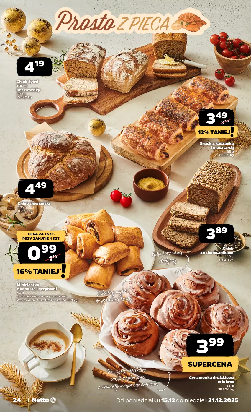 Gazetka promocyjna Netto - Od Poniedziałku - ważna 15.12 do 21.12.2025 - strona 24 - produkty: Chleb, Kapustą, Kasza, Mus, Por