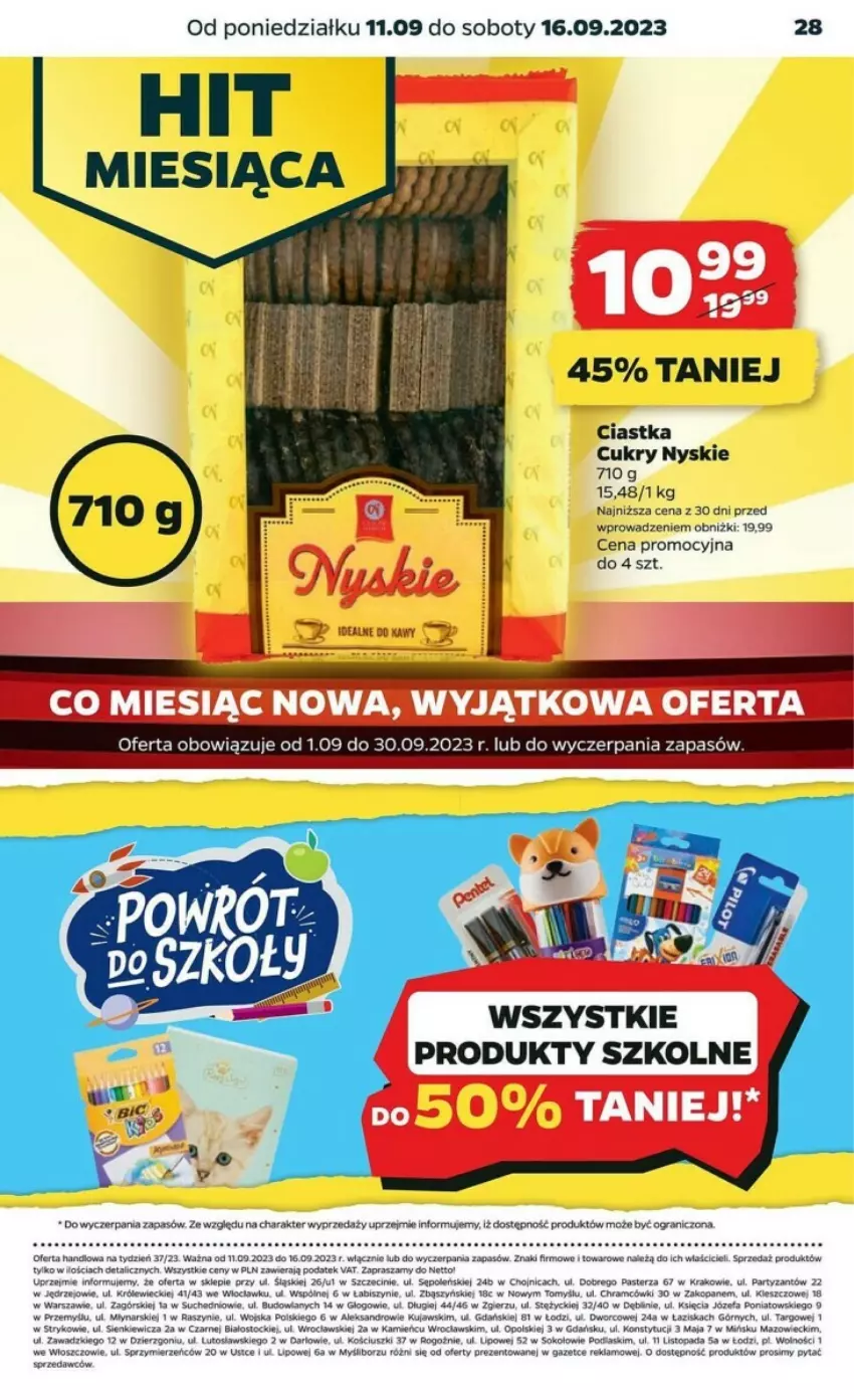 Gazetka promocyjna Netto - ważna 11.09 do 16.09.2023 - strona 3 - produkty: Ciastka, Dada, Fa, Gra, Kujawski, Ser, Sok, Stock, Top