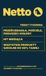 Gazetka promocyjna Netto - Gazetka - ważna od 16.09 do 16.09.2023 - strona 1 - produkty: Pościel
