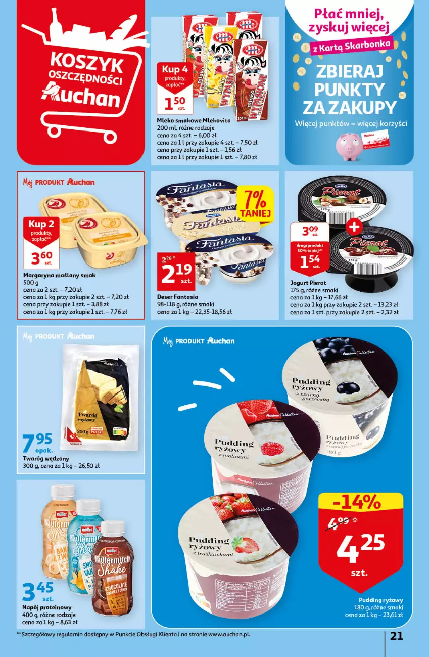 Gazetka promocyjna Auchan - Gazetka Rewelacyjne Marki Auchan Hipermarket Auchan - ważna 26.01 do 01.02.2023 - strona 21 - produkty: Deser, Fa, Fanta, Jogurt, Margaryna, Napój, Por, Pudding, Ryż, Ser, Twaróg