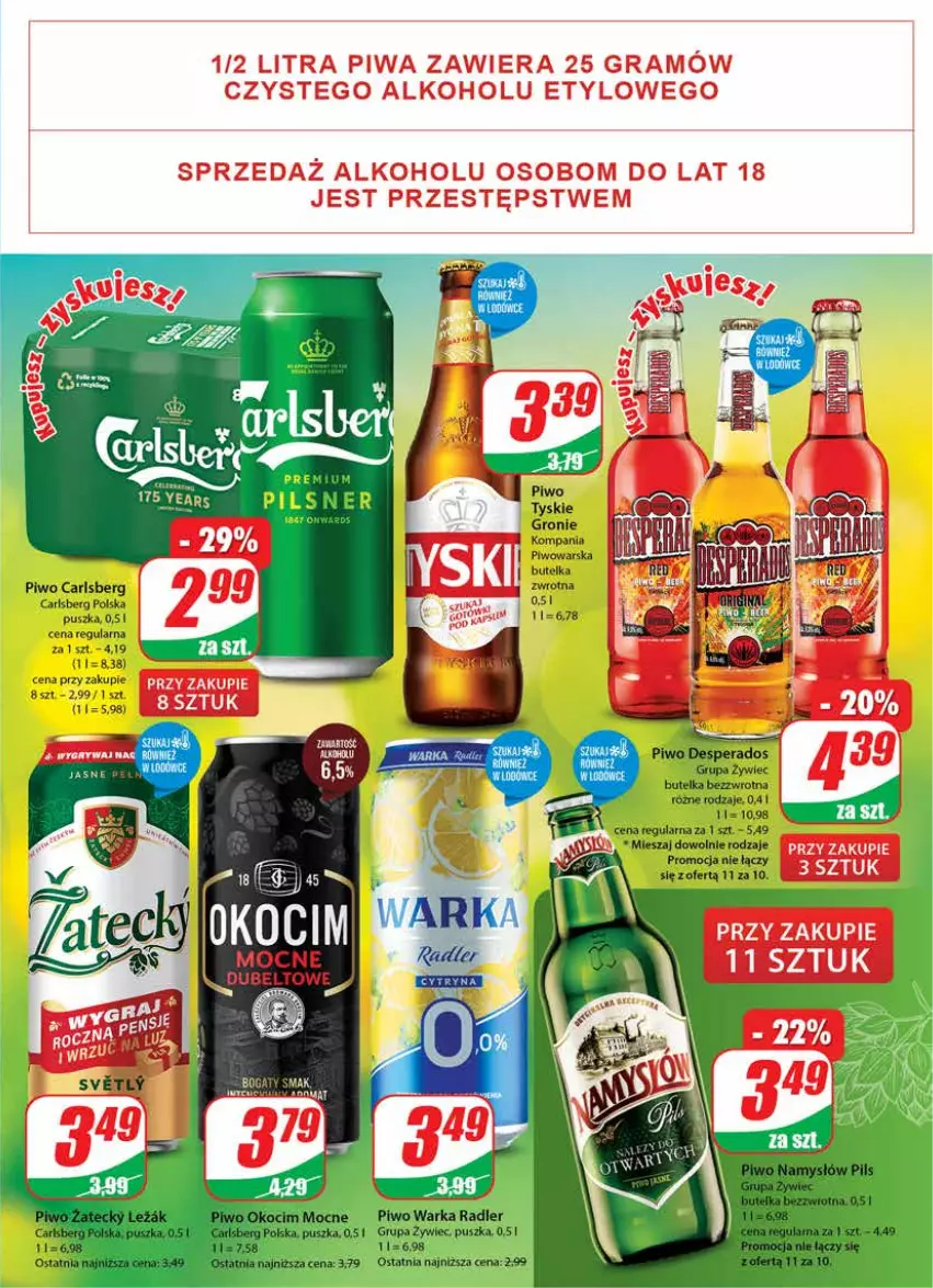 Gazetka promocyjna Dino - Gazetka 18 - ważna 04.05 do 09.05.2023 - strona 17 - produkty: Carlsberg, Desperados, Gra, Gry, Koc, Okocim, Piwa, Piwo, Radler, Warka