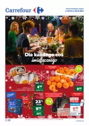 Gazetka promocyjna Carrefour - Gazetka Carrefour - Gazetka - ważna od 19.12 do 19.12.2021 - strona 1 - produkty: Mandarynki, Ryba, Karp, Kosz, Tusz, Makowiec, Mleczko, Ptasie mleczko