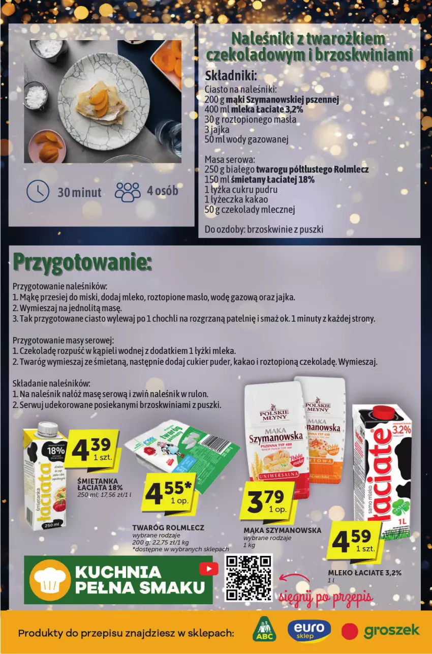 Gazetka promocyjna ABC - ważna 09.01 do 21.01.2025 - strona 2 - produkty: Brzoskwinie, Cukier, Cukier puder, Fa, Groszek, Kakao, Masło, Mleko, Naleśniki, Nuty, Puder, Rolmlecz, Ser, Top, Twaróg