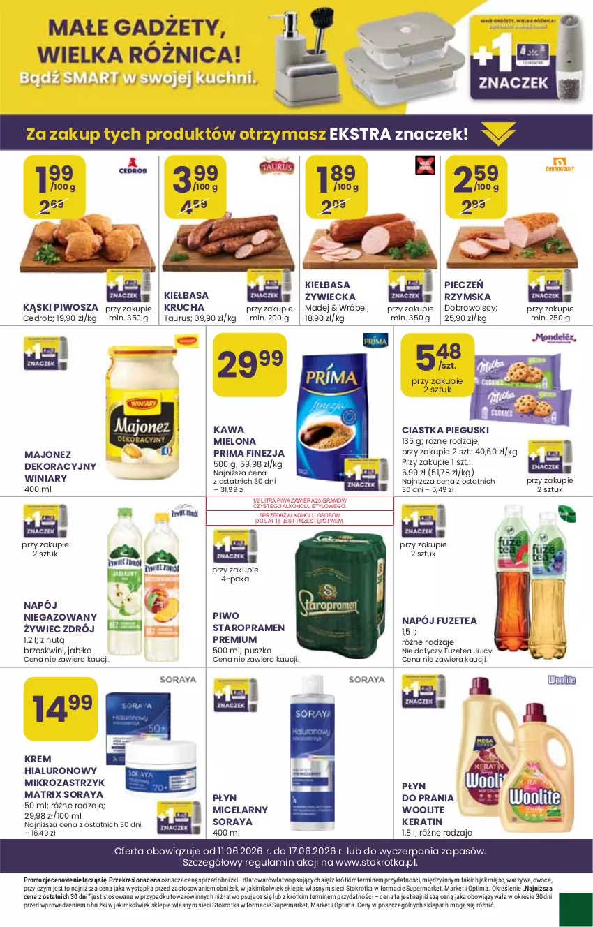 Gazetka promocyjna Stokrotka - Supermarket - ważna 11.06 do 17.06.2026 - strona 21 - produkty: Gra, Mięso, Optima, Owoce, Piwa, Warzywa
