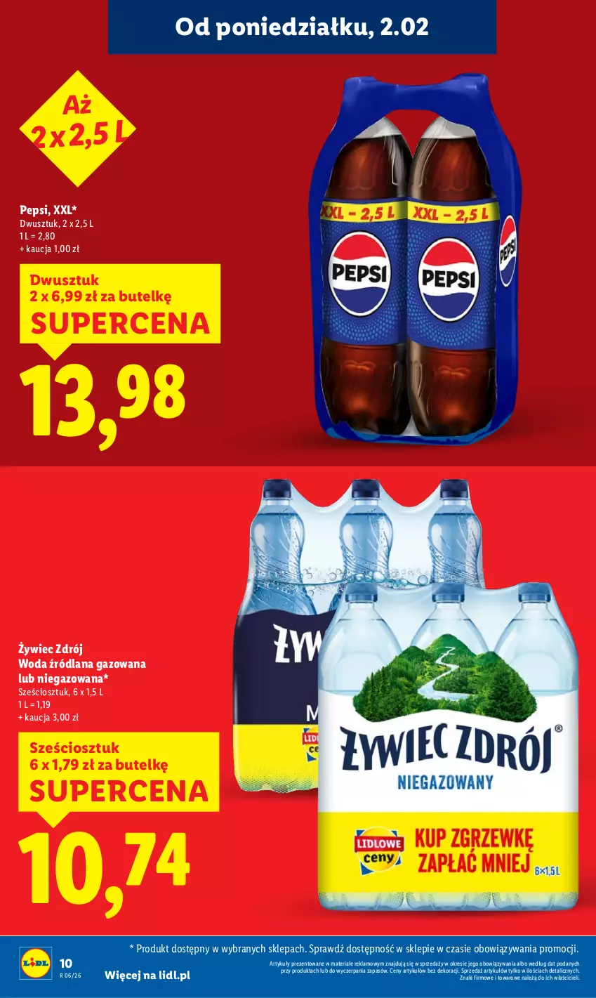 Gazetka promocyjna Lidl - GAZETKA - ważna 02.02 do 04.02.2026 - strona 10 - produkty: LANA, Pepsi, Woda
